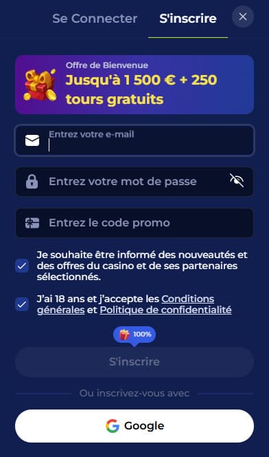 Ivybet Casino inscription