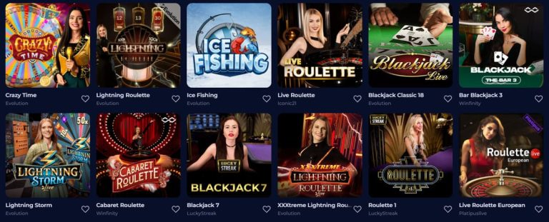 Ivybet Casino jeux live